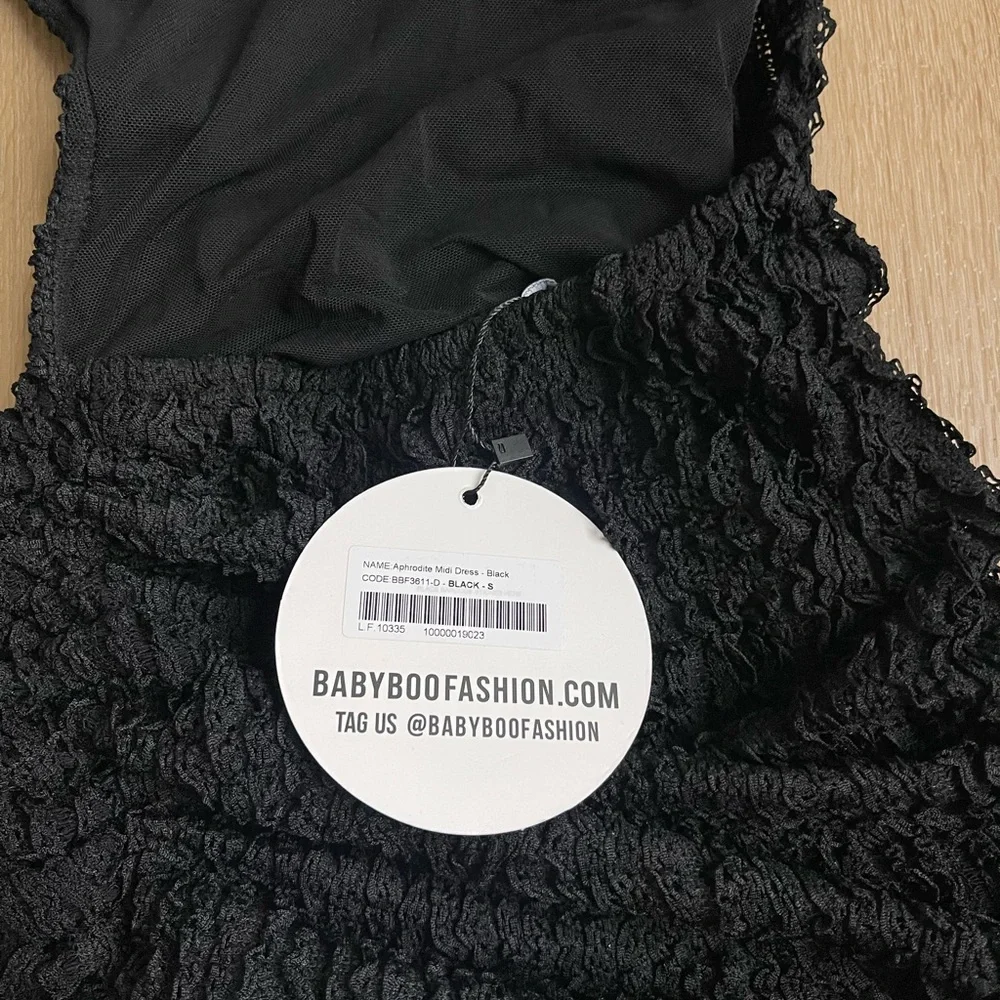 Babyboo Stretchy Black Midi Dress - Picture 5 of 8